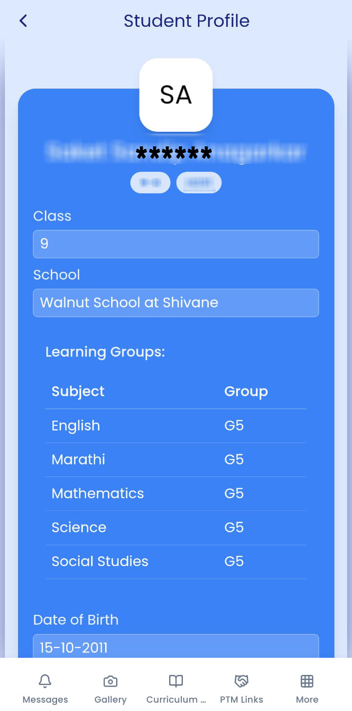 WalSH app learning group screenshot